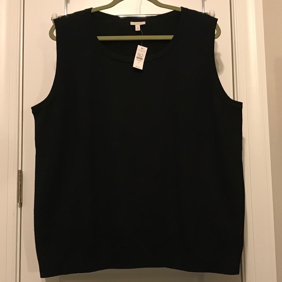 NWT Talbots crew neck black sweater tank (3X) - Picture 2 of 16